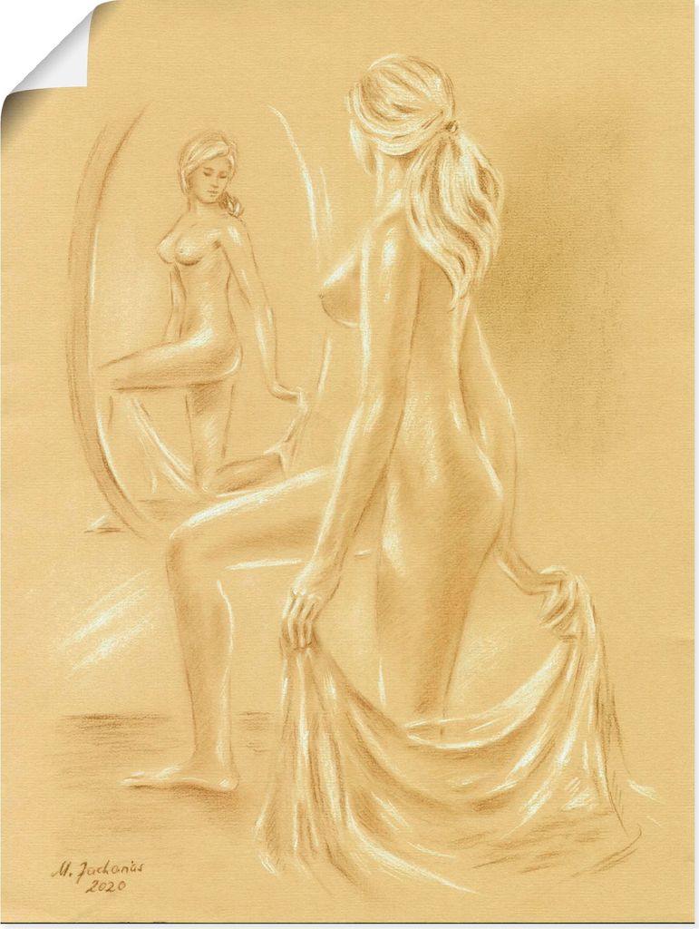ARTland Poster Akt am Spiegel Größe: 45x60 cm