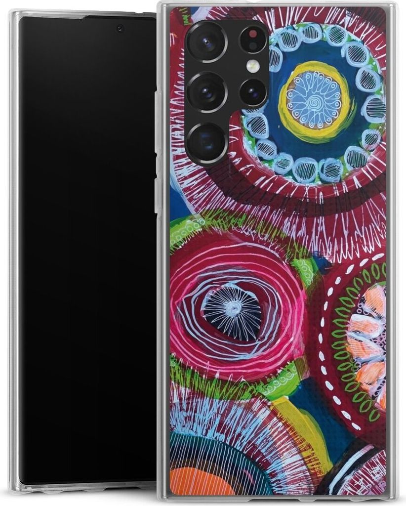 DeinDesign Handyhülle für Samsung Galaxy S22 Ultra Silikon Hülle Case Smartphone Schutzhülle Farbe Malerei bunt