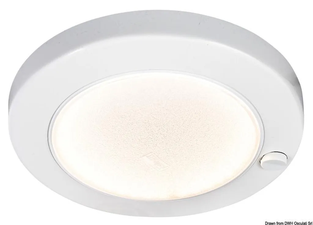 Plafonnier LED BATSYSTEM Saturn HD blanc Osculati 13.833.11 pour bateau