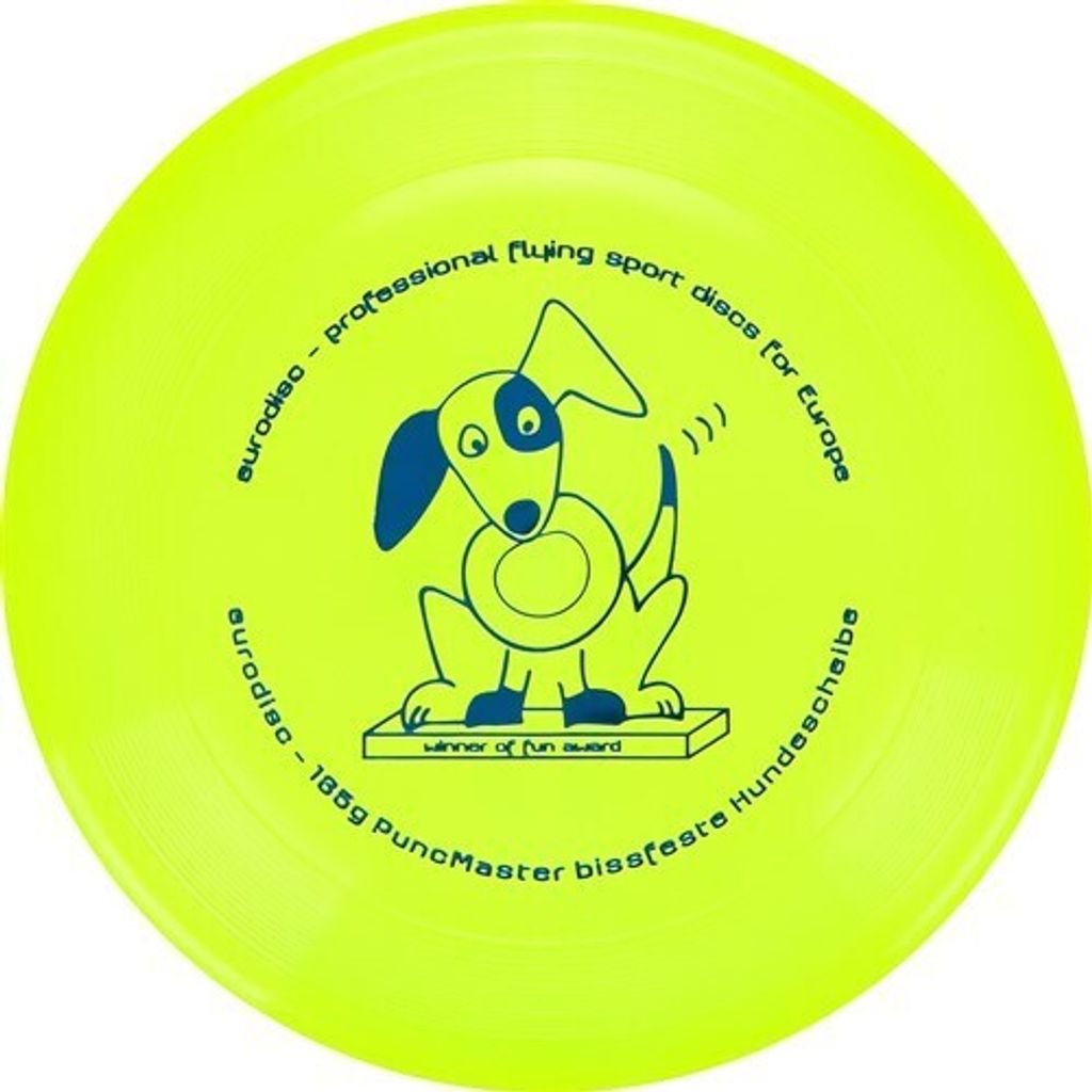 Hundefrisbee Eurodisc Dog Disc Yellow ED135YLFA Gelb 23 cm