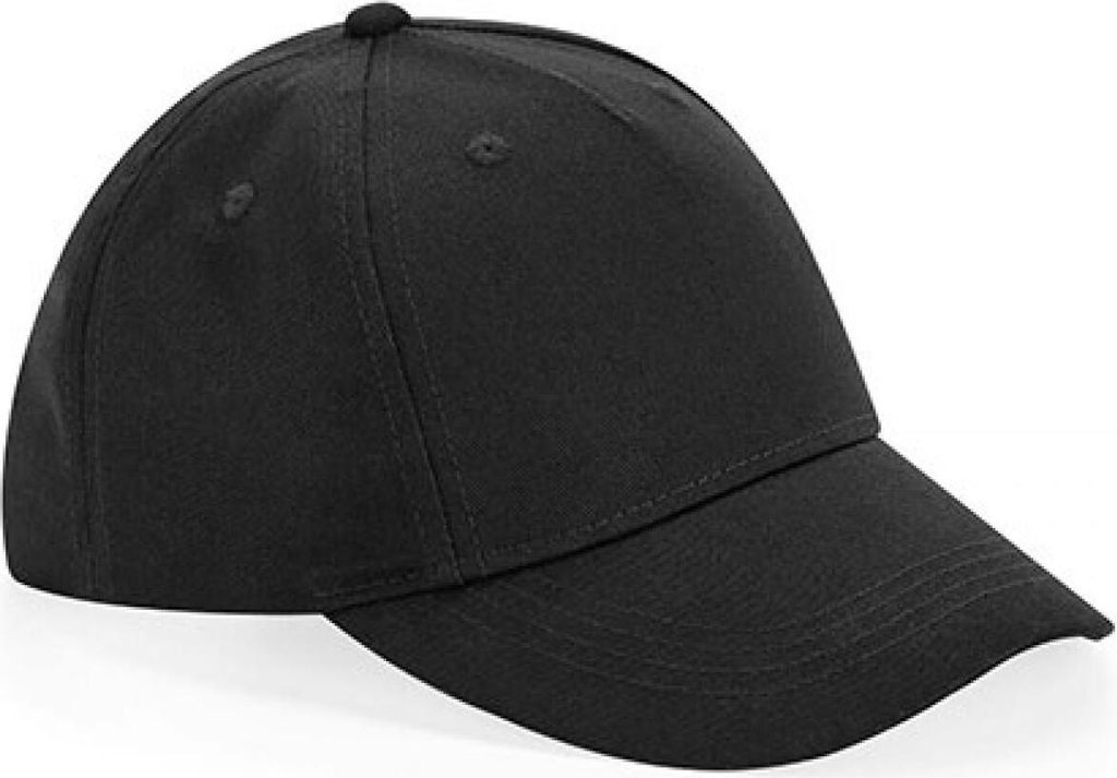 Beechfield B63NB | Junior Organic Baumwolle 5 Panel Cap Bio Baumwolle - Farbe: Black - Größe: One Size