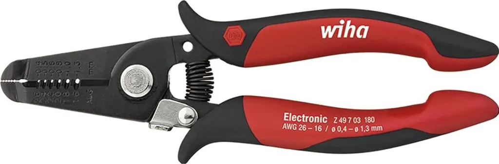 Wiha 35820 Pince à dénuder Electronic 0,4-1,3 mm 180 mm de précision