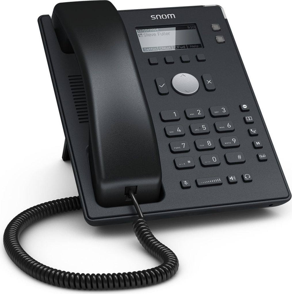 Snom D120 - IP-Telefon - Schwarz - Kabelgebundenes Mobilteil - Tisch/Wand - Im Band - Out-of band - SIP-Info - 2 Zeilen
