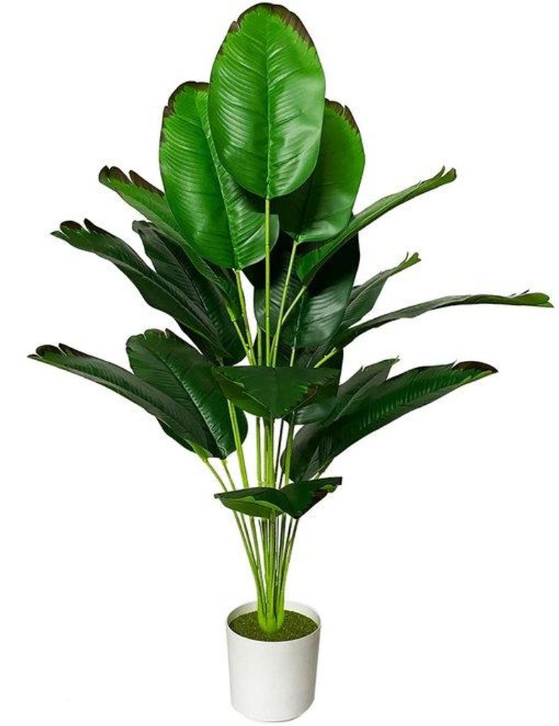 Plastische kunstpalmboom in roter Bananenform, 80 cm, für Wohnzimmer, Balkon, Schlafzimmer, Büro, Innenraum
