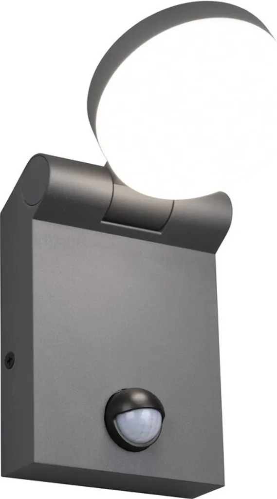 Applique extérieure LED 10W ADOUR Trio avec détecteur orientable noir