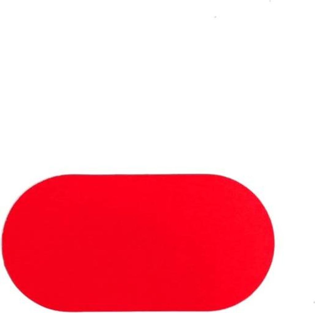 Oval Rot 6 x 12 cm - Bodenmarkierung mit glatter Oberfläche - Rot - Glatt - Polyvinyl chloride (PVC) - 0,78 mm - Innenbereich - DM356
