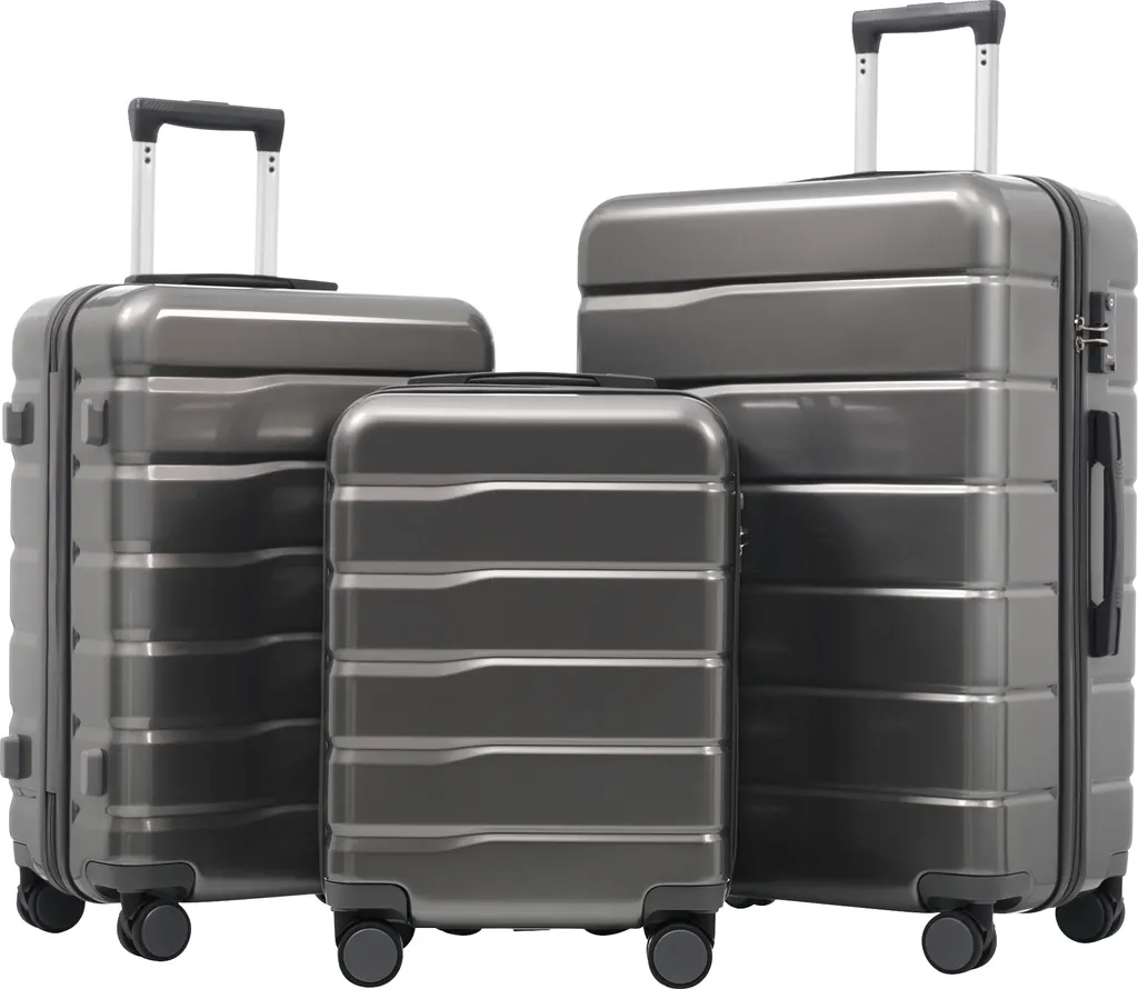 Lot de Valises Rigides avec Roulettes Pivotantes et Serrure de Sécurité - 11