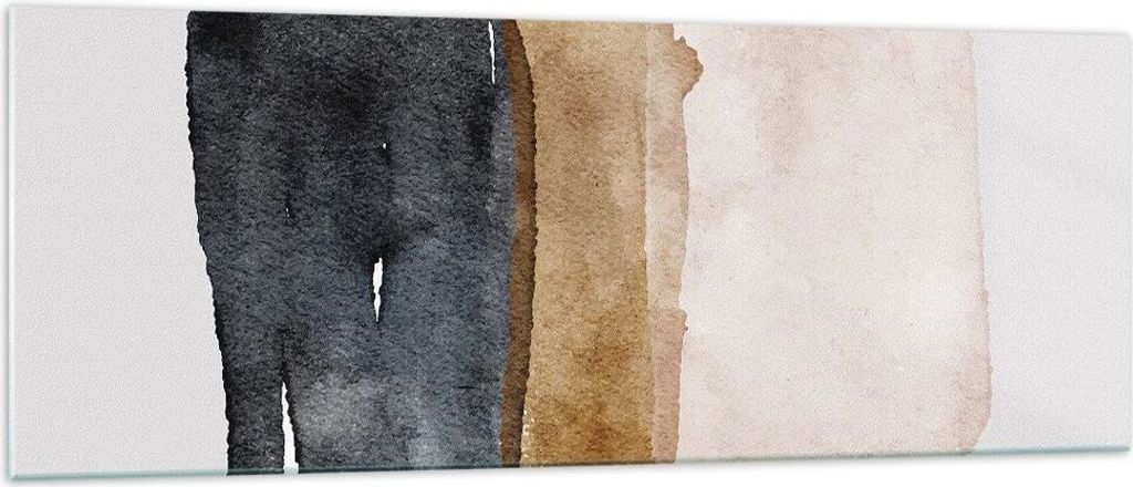 Bilder auf glas - Einteilig - Abstraktion die Farben Aquarell - 140x50cm - Glasbilder - Wandbilder - Bilder - Wanddekoration aus Glas - Glas Bilder...