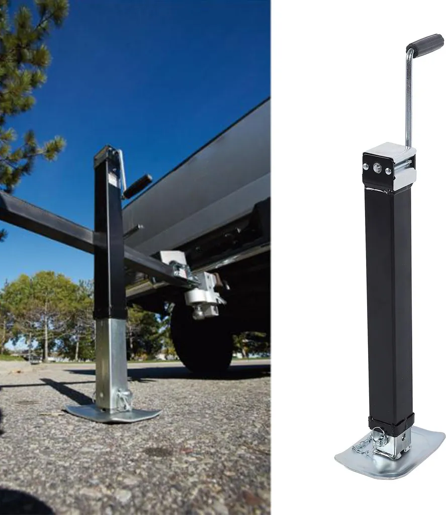 Cric robuste à souder avec jambe de drop réglable 640-1360 mm - 4