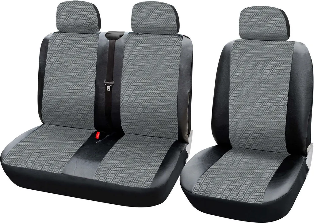 Protection de siège 1+2 pour transporteur en tissu noir avec dos épais