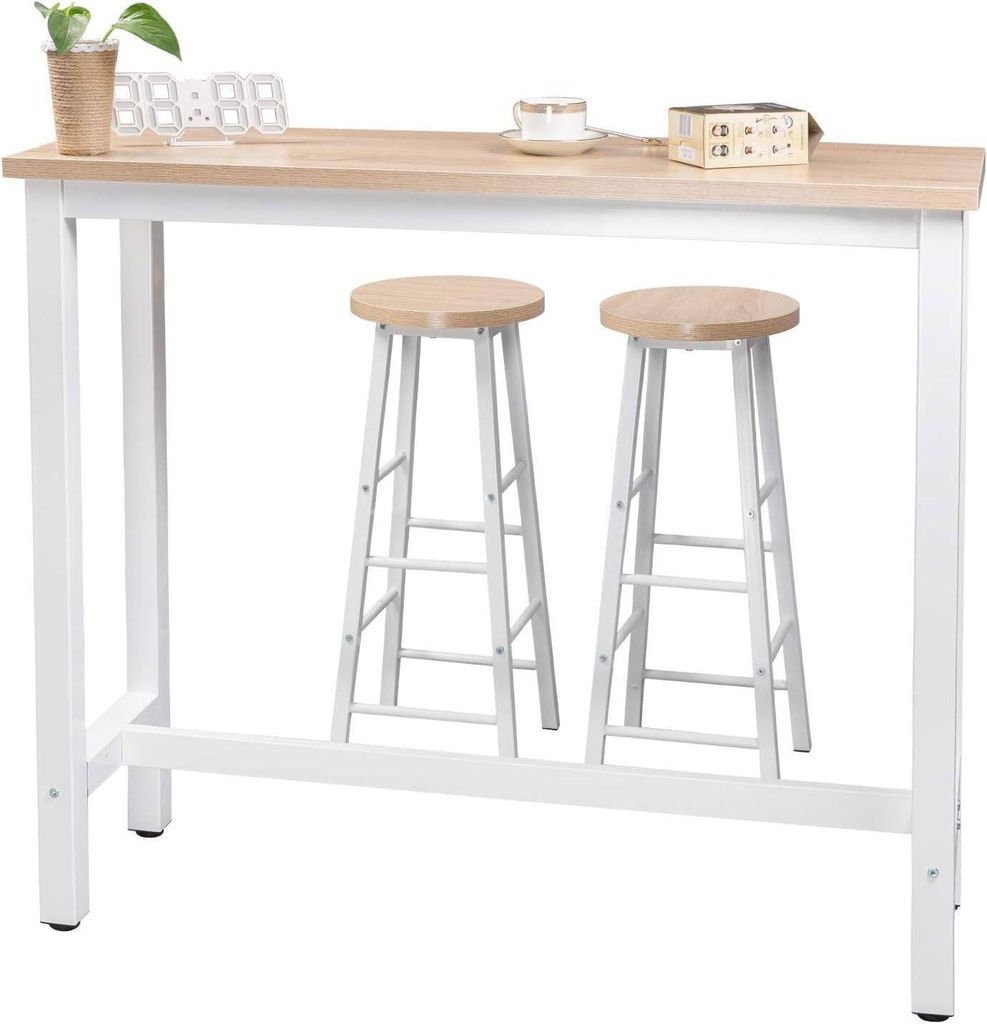 WOLTU BT17hei+BH130hei-2 1x barový stôl + 2x barová Obrázok produktu 