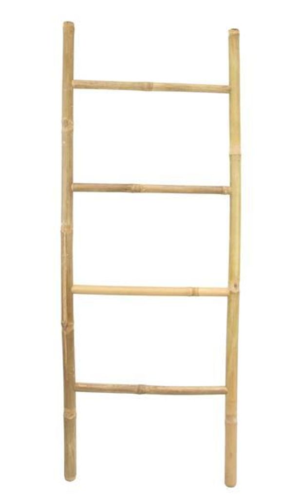Leiter aus Bambus, 115cm hoch, Handtuchhalter, Produktbild 2