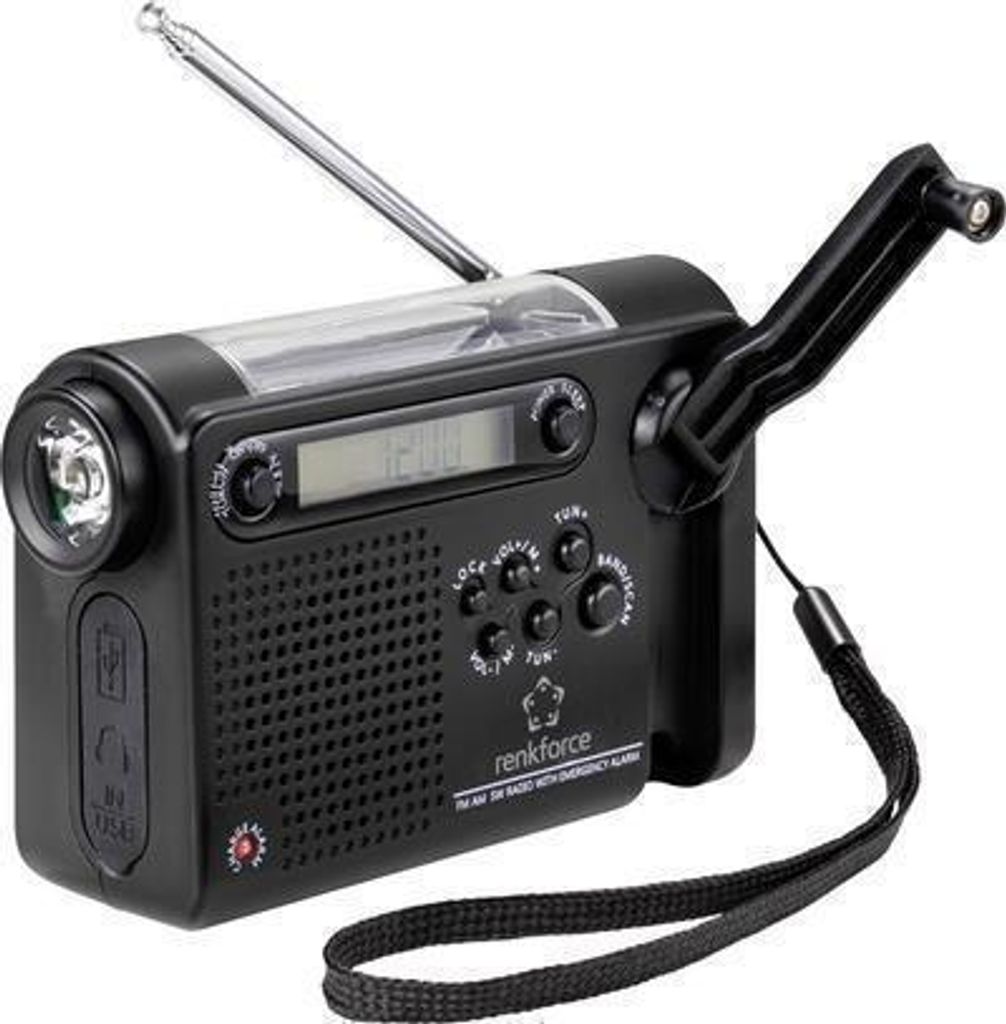 Renkforce RF-CR-200 přenosné rádio FM, MW, KW dobíjecí, Obrázek produktu 