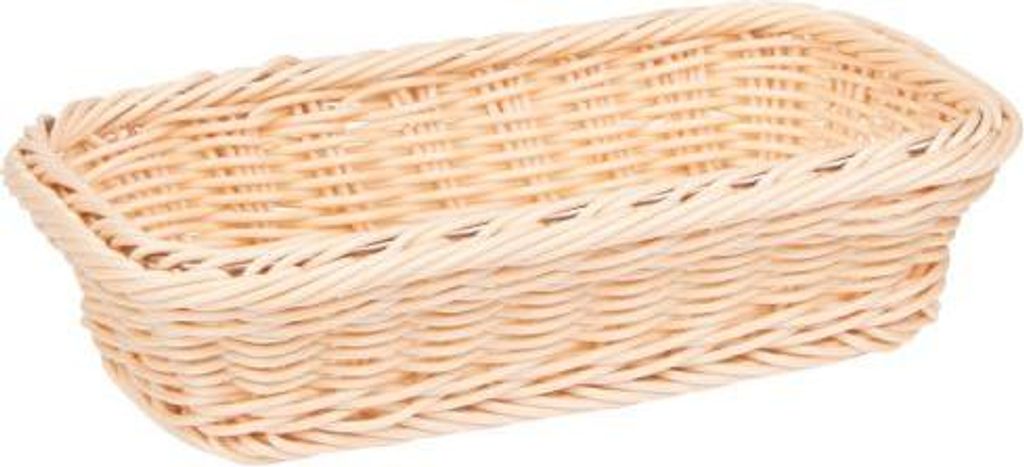 APS 40226 GN 1/4 Korb GN-LINE, Polypropylen, Edelstahldraht im Rand, 26,5 x 16,2 cm, Höhe 6,5 cm, hellbeige