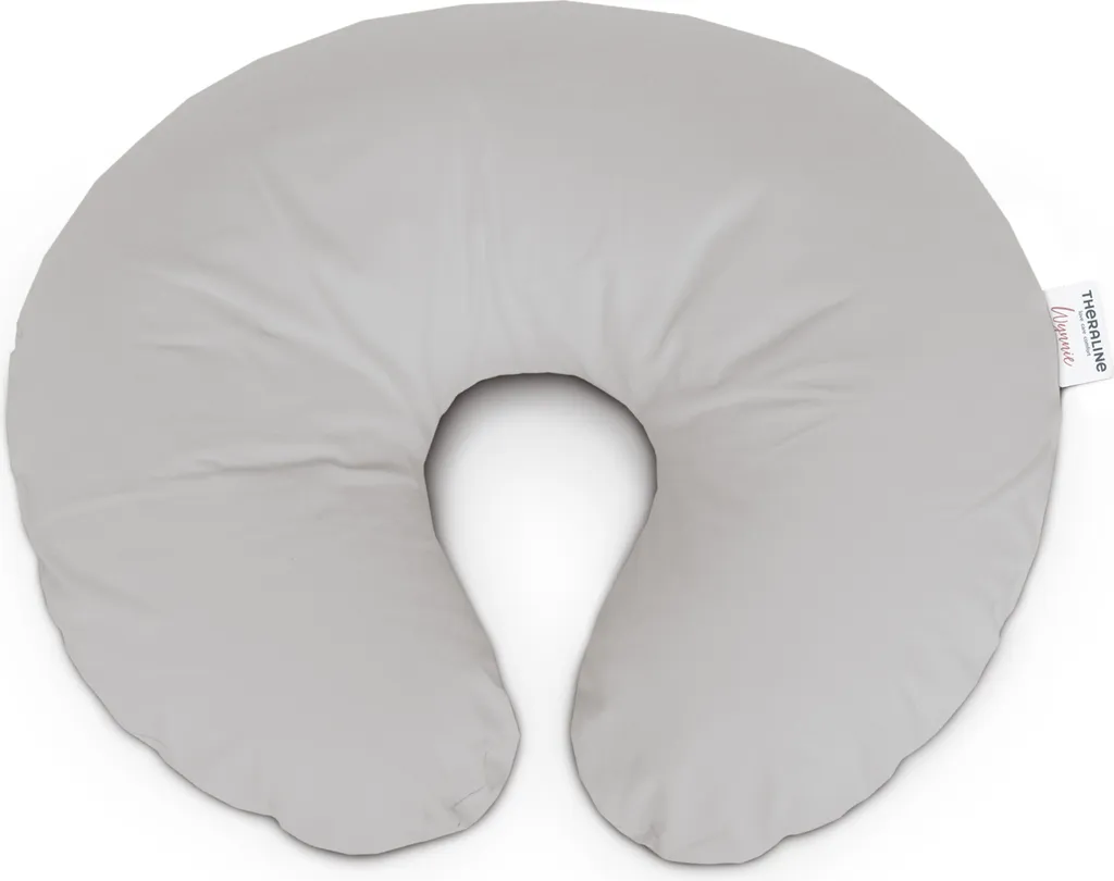 Coussin d'allaitement Wynnie gris Theraline - Micro-perles de confort