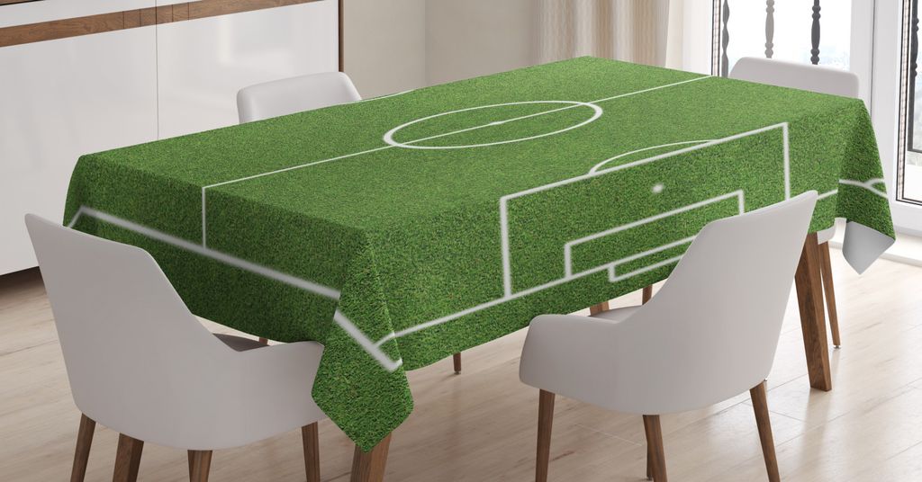 ABAKUHAUS Teen Zimmer Tischdecke, Fußballstadion Feld, Für den Inn und Outdoor Bereich geeignet Waschbar Druck Klar Kein Verblassen, 140 x 200 cm...