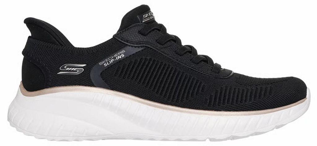 Skechers Bobs Squad Chaos Current Muse Slip-On Schwarz BKGD Produktbild 