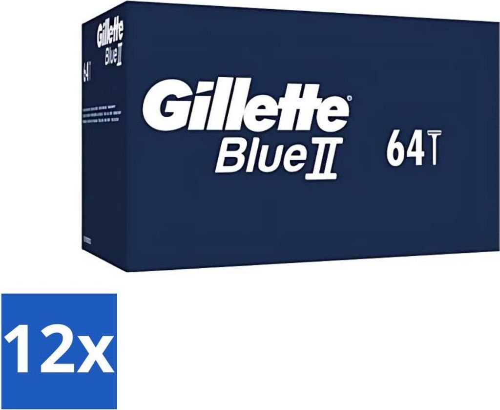 Gillette Blue 2 Einwegrasierer – langlebig und komfortabel – 64 Rasierklingen - Vorteilspack - 12 Stücke