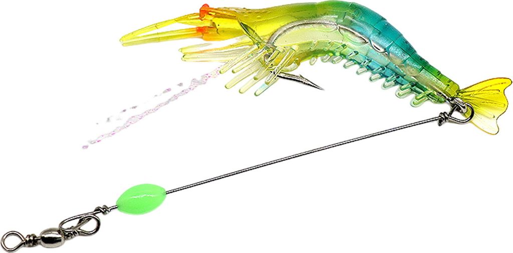 9 cm/7 g weicher Garnelen-Angelköder mit scharfem Haken, realistischer bionischer Kunstköder aus Gummi, Süßwasser-Salzwasser-Angelzubehör für...