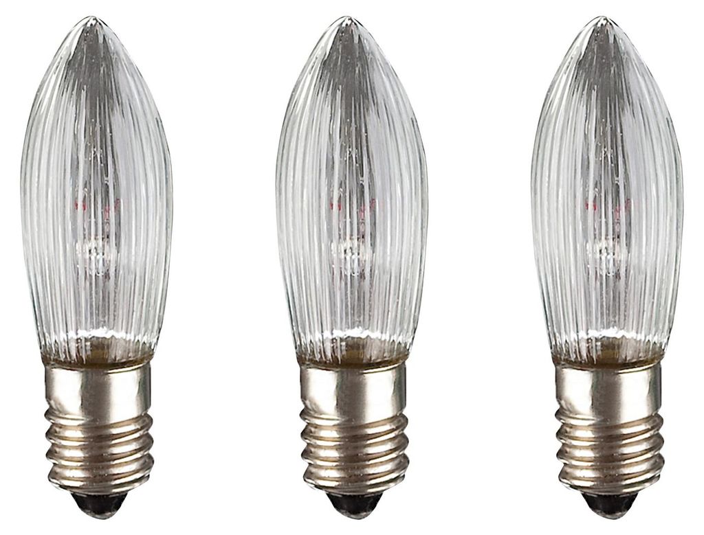 Ersatzkerzen 15V 2,5W, 3Stk Riffelkerzen E10, für 16 Produktbild 