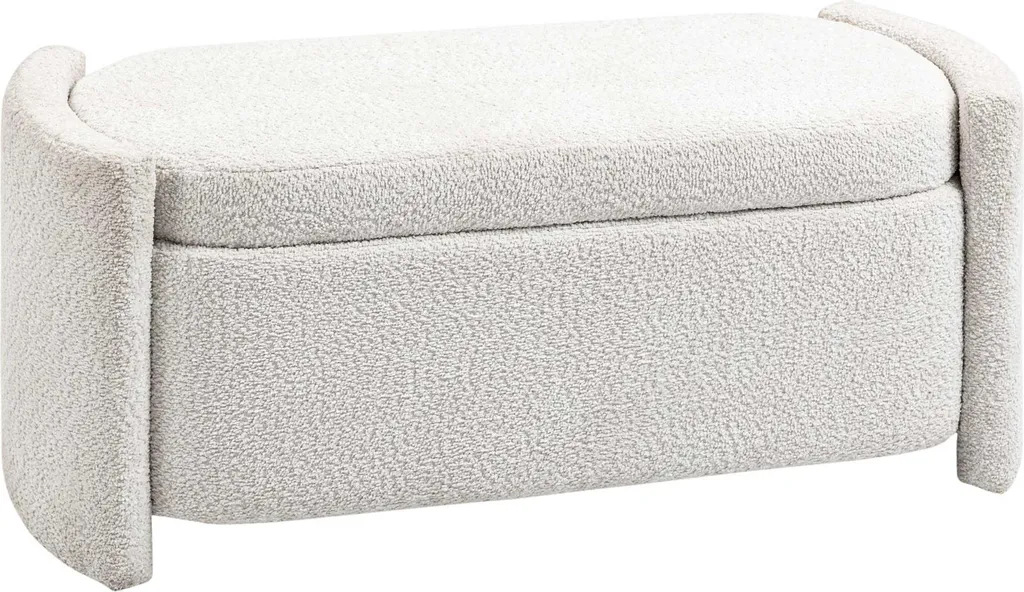 Banc de rangement coffre rembourré en velours pour chambre à coucher