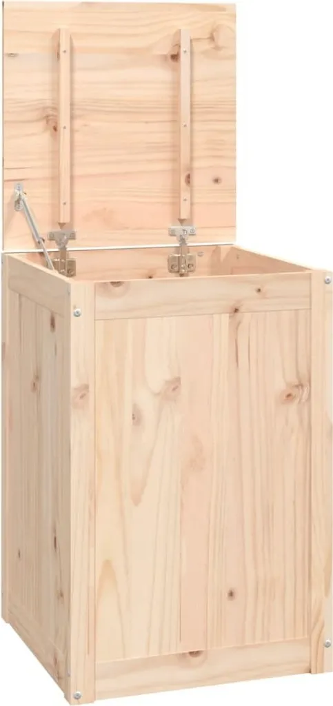 Cassapanca Portabiancheria Legno Massello 44x44x66 cm - Stile Rustico