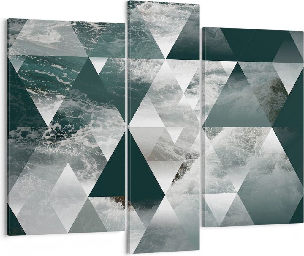 Bild auf Leinwand - Leinwandbild - Abstraktion modern - 95x80cm - Wand Bild - Wanddeko - Wandbilder - Leinwanddruck - Bilder - Kunstdruck - Wanddek...