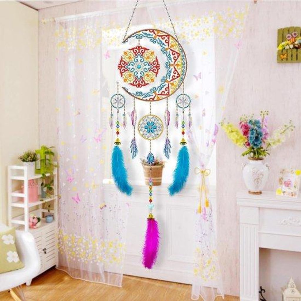 DIY-Diamantschilder-Set für Mädchen - Mosaik-Windgong für Zimmer- und Wohnraumdekoration