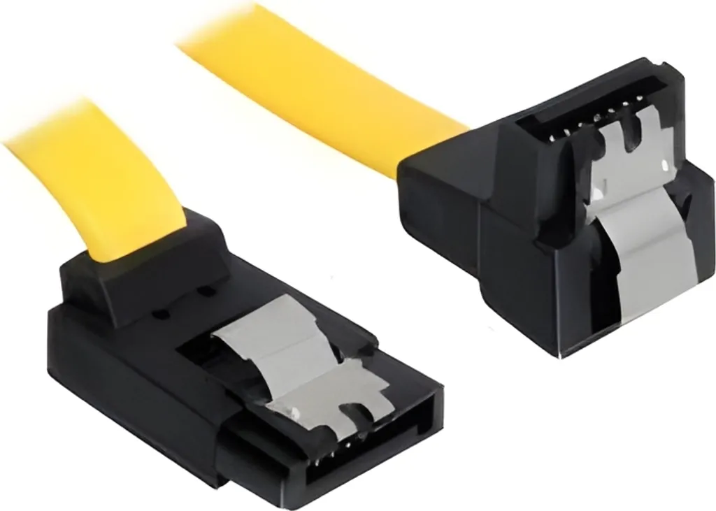 DELOCK SATA-Kabel SATA III up -> SATA down St/St 0,70m Clips