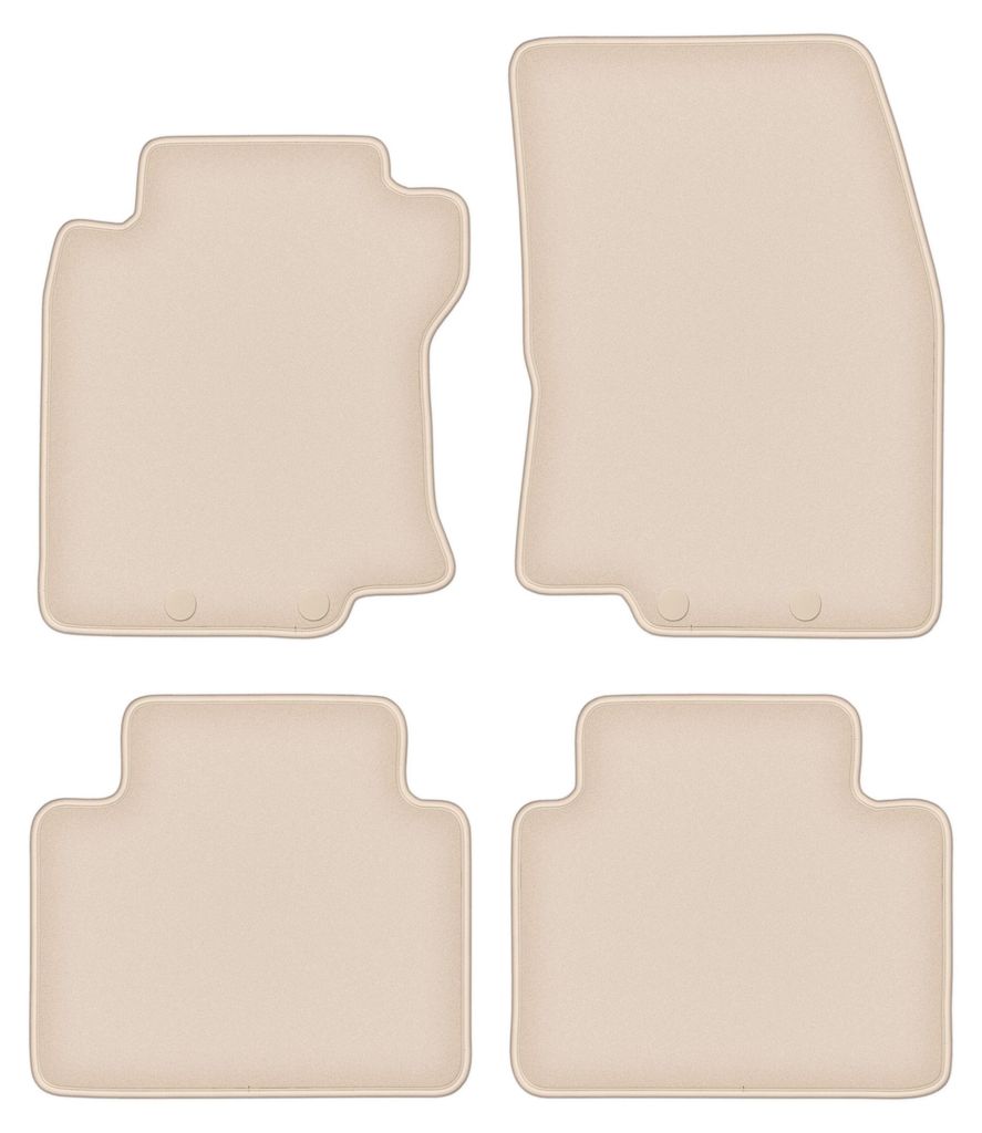 DURBAN Beige Velours-Fußmatten-Set für Nissan X-Trail III T32 SUV (2013-2017)