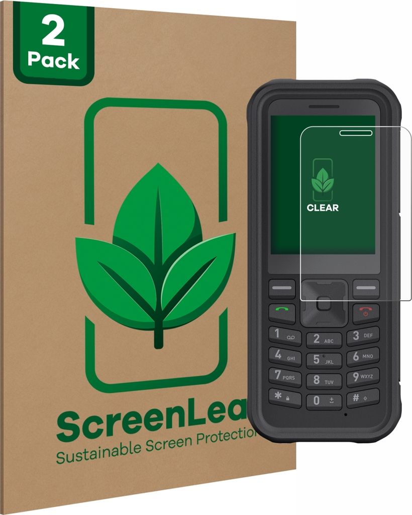 2x ScreenLeaf Schutzfolie für Sonim XP100 nachhaltiger Displayschutz Display Schutz Folie Klar Transparent