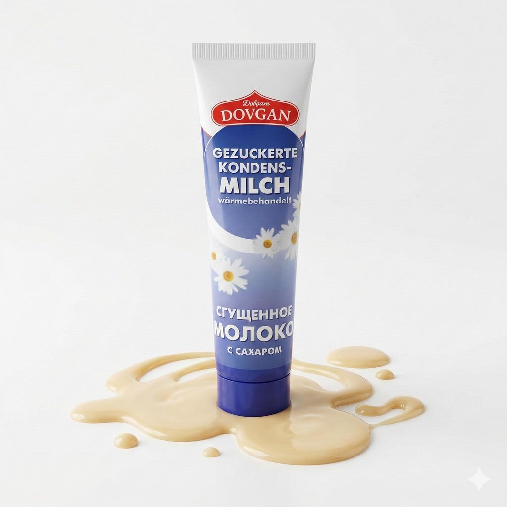 DOVGAN Gezuckerte Kondensmilch in Tube (3x150g) Produktbild 