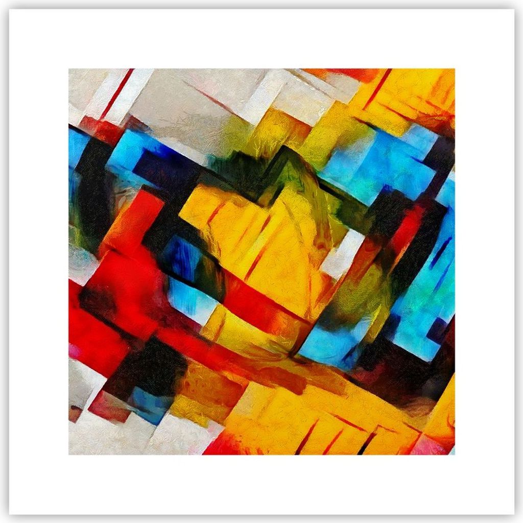 Poster - Poster ohne Rahmen - Abstraktion modern - 30x30 cm - Wand Bild - Wanddeko - Wandbilder - Kunstposter - Wandposter - Bilder - Kunstdruck - ...