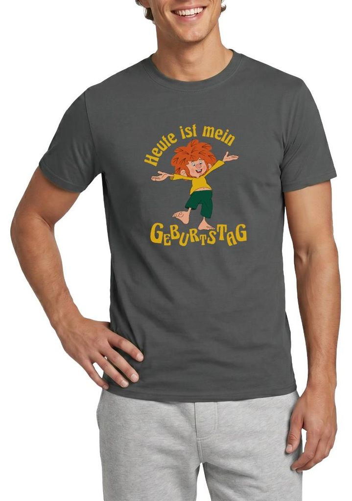Spreadshirt Pumuckl Mit Spruch Heute ist Mein Geburtstag Männer T-Shirt, XXL, Anthrazit