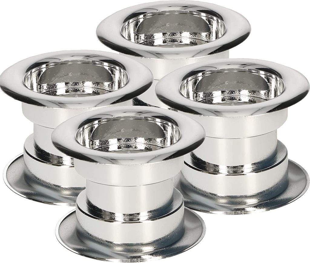 KOTARBAU® 4er Set Luftgitter Rund Chrom aus Kunststoff für Produktbild 