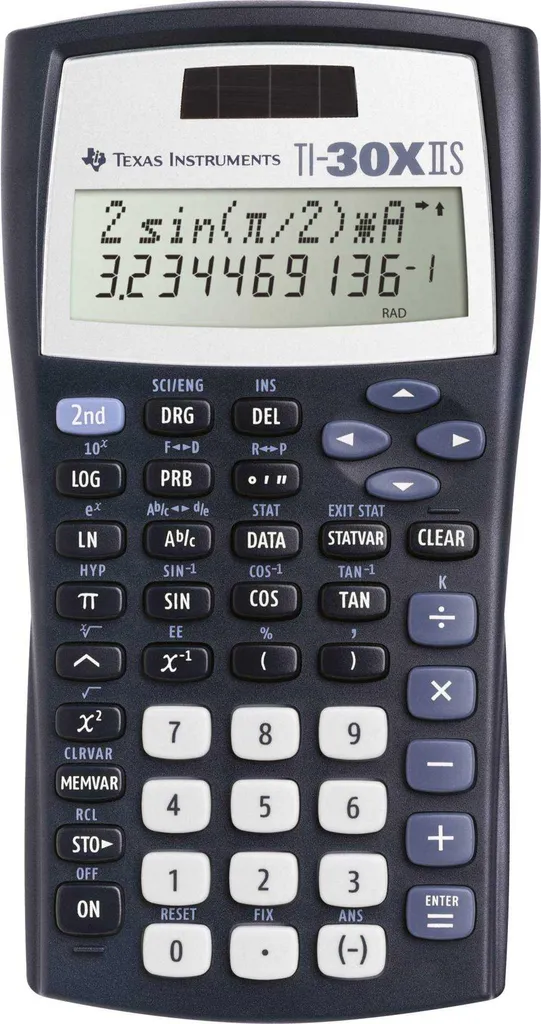 Calculatrice scolaire TI 30X II solaire Texas Instruments pour le collège