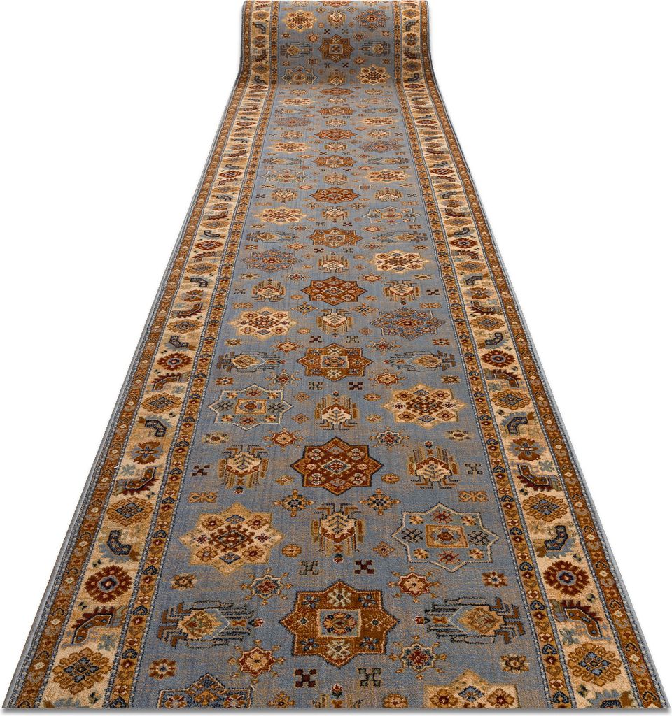 KESHAN Läufer 7683/53544 Rahmen, orientalisch blau / Beige 90cm Blau 90x500 cm