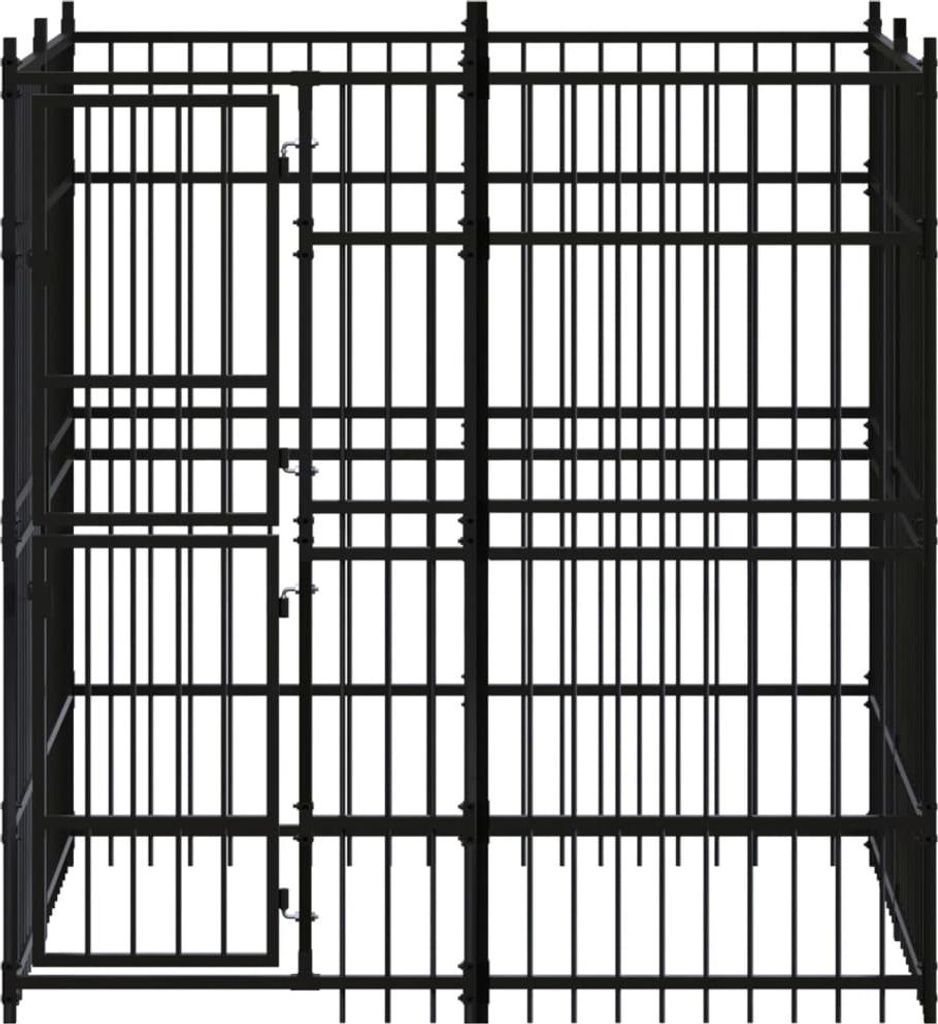 vidaXL Outdoor-Hundezwinger Stahl 3,69 m²