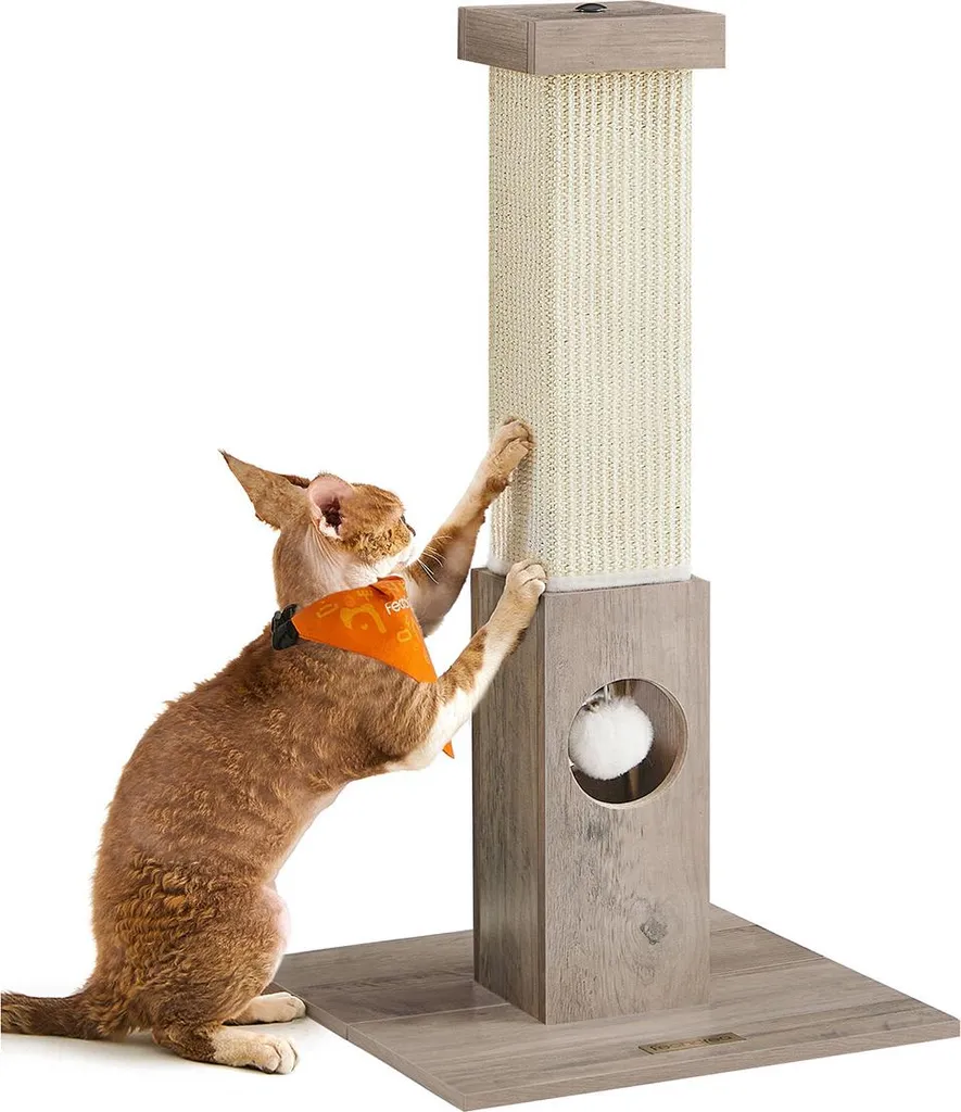 Arbre à chat compact en sisal pour protéger vos canapés et tapis