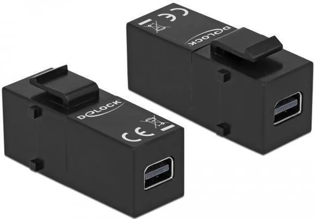 Prise Keystone Mini DisplayPort 4K 60Hz Femelle Femelle pour Baie Réseau