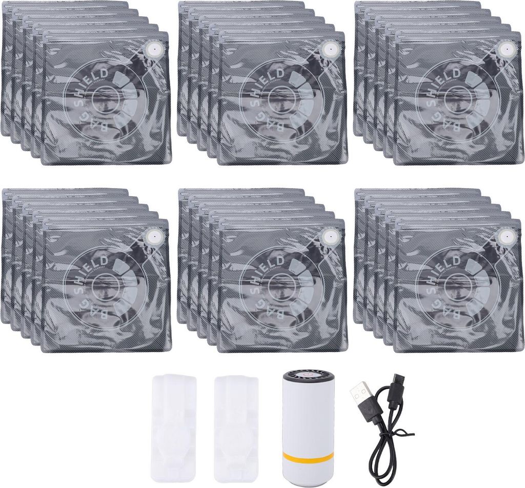 30 Stück Filament-Vakuum-Aufbewahrungsbeutel mit USB-Elektropumpe, 32 x 34,9 cm, lichtbeständige 3D-Drucker-Beutel