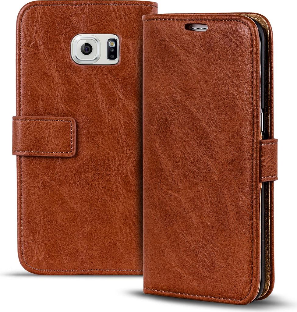Retro Tasche für Samsung Galaxy S6 Edge Hülle Wallet Case Produktbild 