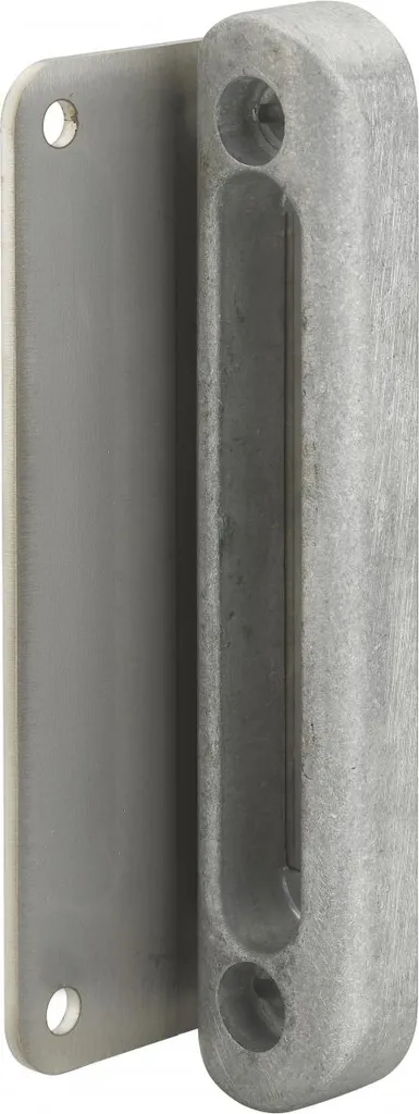 Gâche de réception Thirard pour serrure de portail en applique alu gris
