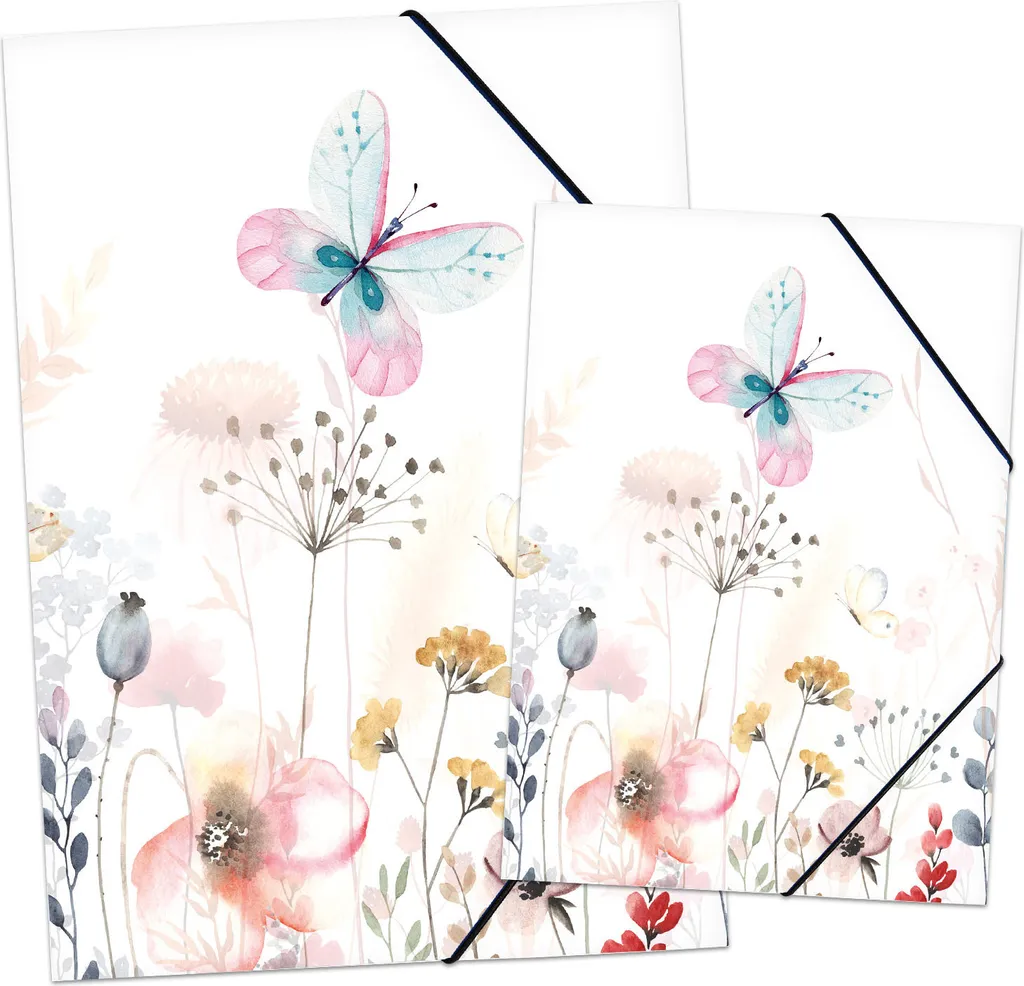 Chemise de transport pour dessins A3 et documents A4 - Motif Papillon