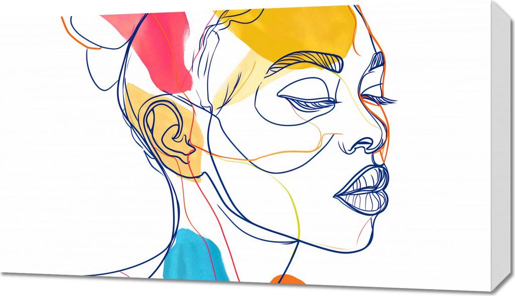 Bild 70x40cm Worte in Konturen