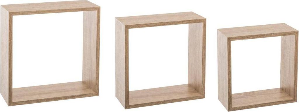 Ein Satz von drei dekorativen Wandregalen CUBE L e Produktbild 