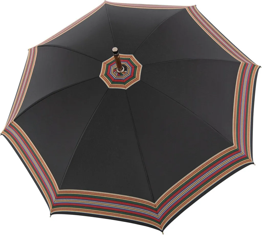 Parapluie de Ville Chic Doppler Manufaktur Kastanie Trachtenstreif Noir