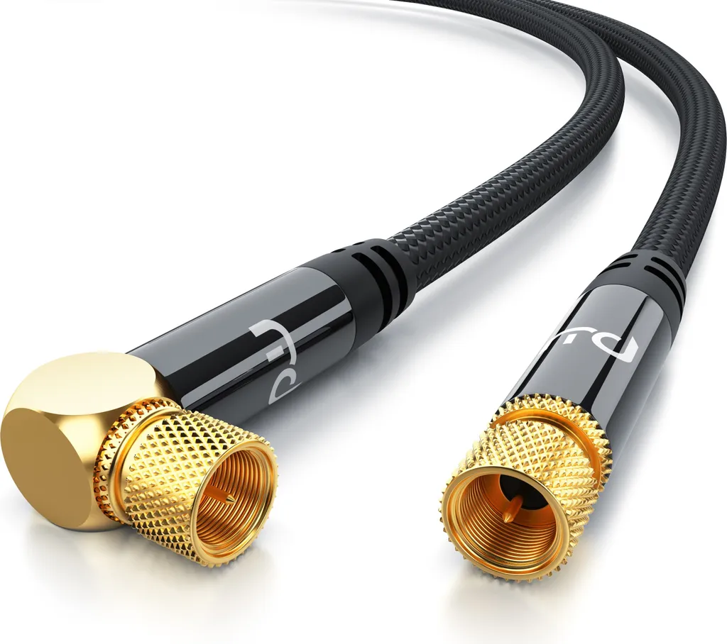 Primewire Cavo Satellitare 135dB HDTV Angolato 1m | Qualità 4K/8K Pro