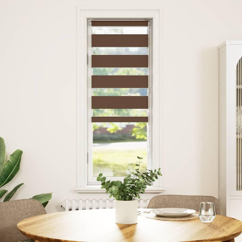 vidaXL Tenda a rullo doppia Marrone 50x150 cm Larghezza Immagine del prodotto 