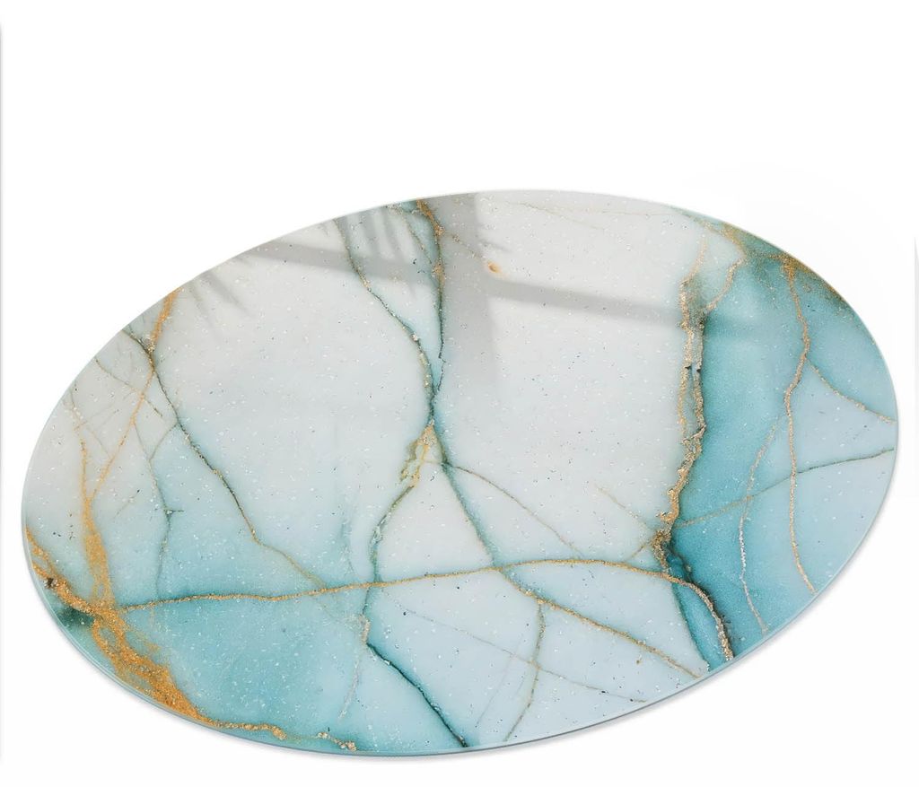 Bedruckte Glas Tischplatte fi100 cm – Glas Tischplatte Produktbild  KI-generiertes Bild